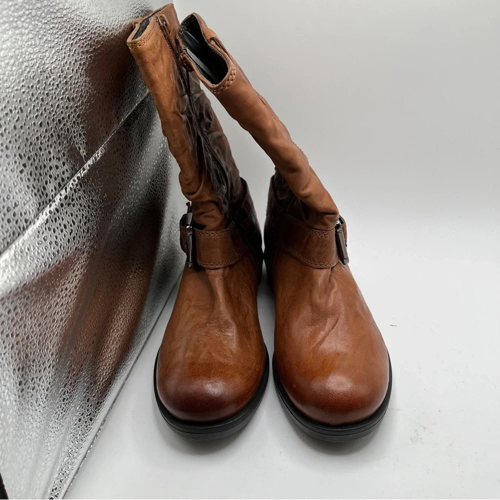 NWOB Josef Seibel Sanja 14 Cognac Womens Leather Knee High Boots size 36 US5-5.5 - Picture 4 of 14